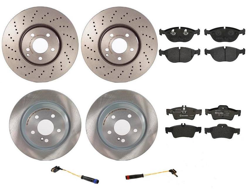 Brembo Brake Pads and Rotors Kit - Front and Rear (330mm/300mm) (Low-Met)